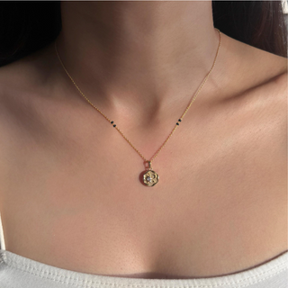 The Sculpted Celestial Pendant Mangalsutra
