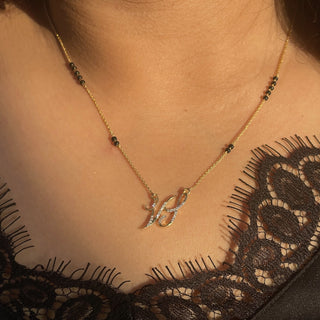 Initial 2 Cursive Letters Mangalsutra