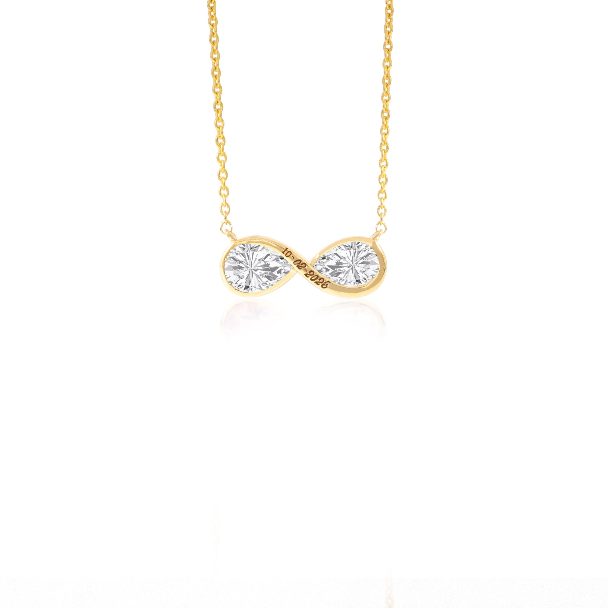 Infinity Toi Et Moi Necklace - 14 / Diamond / 14K