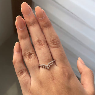 Boho V Diamond Ring