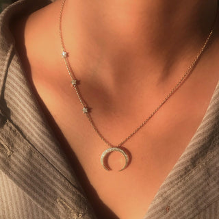 Orion Belt Moon Necklace