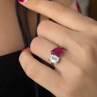 Classic Gemstone Toi Et Moi Ring