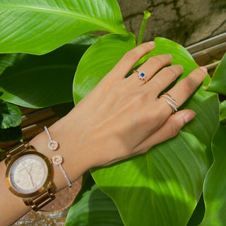 Cross Stems Open Ring