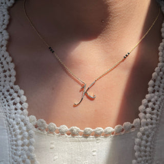 Initial 1 Cursive Letter Mangalsutra