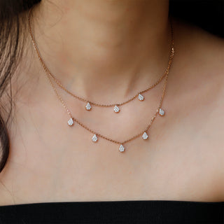 Double Layer Teardrop Necklace