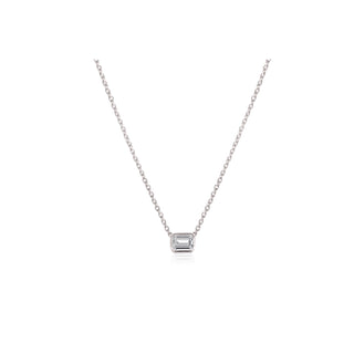 Bezel Lab-Grown Diamond Necklace