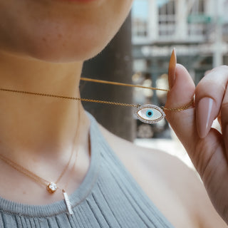 Evil Eye Pearl Necklace