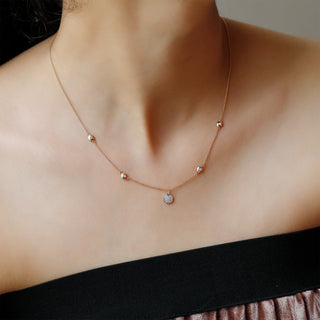 Full Moon Bezel Necklace