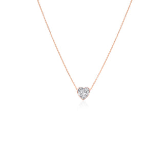 2ct Heart Bezel Necklace
