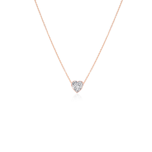 2ct Heart Bezel Necklace