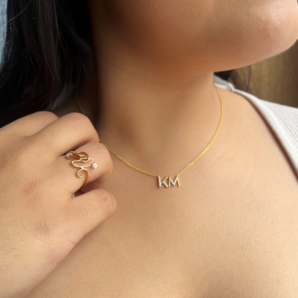 Initial Necklace With Letters – DiAi Designs
