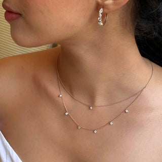 Double Layer Snowball Necklace