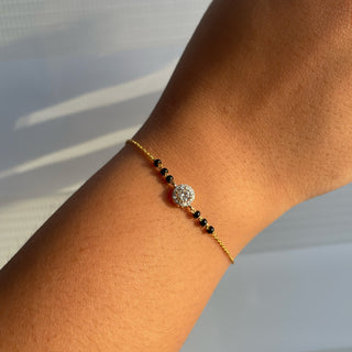 Halo Solitaire Mangalsutra Bracelet