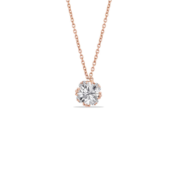 Imperial Cushion Solitaire Necklace