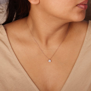 Imperial Cushion Solitaire Necklace