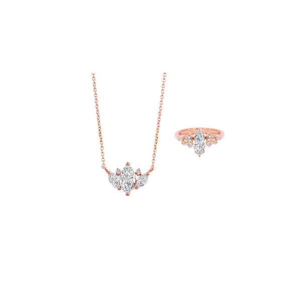Imperial Marquise Solitaire Set