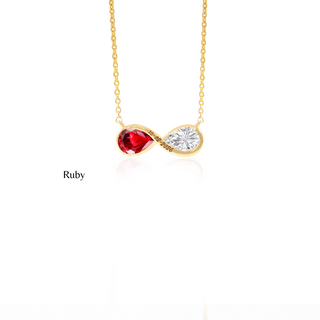 Infinity Toi Et Moi Mangalsutra - 14K / 14 / Ruby