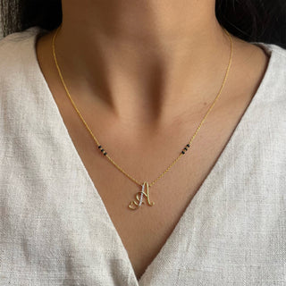Initial 1 Cursive Letter Mangalsutra