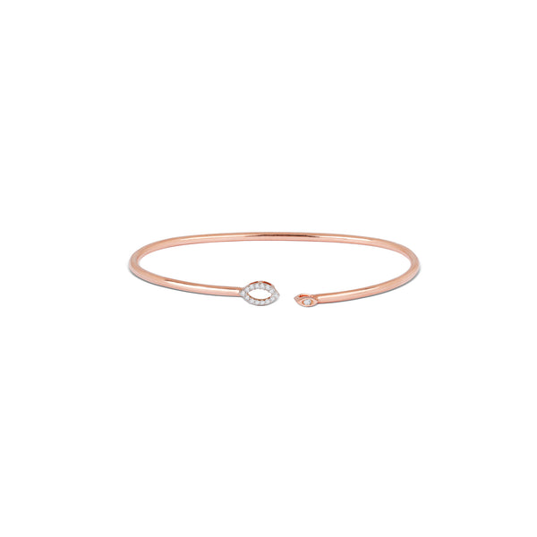Marquise Openable Gold Bracelet Cuff