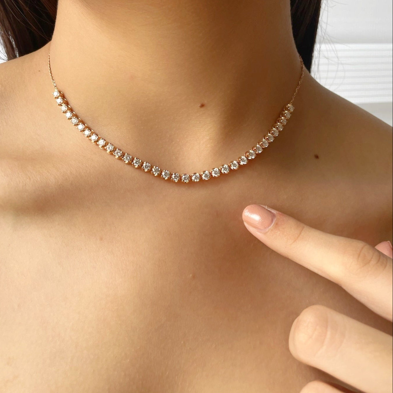 Midi Half Tennis Necklace