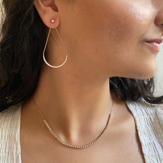Mini Half Tennis Necklace