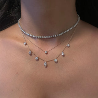 Mini 0.15ct Bezel Solitaire Necklace