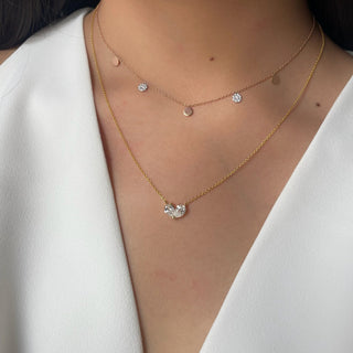 Mini Gold Disc Dangler Necklace