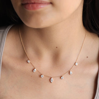 Multifaceted Solitaire Charm Necklace