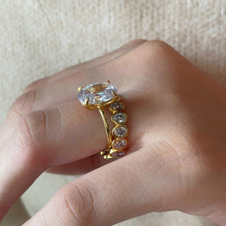 Oval Bezel Band Ring - Rings
