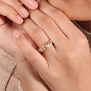 Oval Bezel Band Ring - Rings