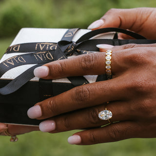 Oval Bezel Band Ring - Rings