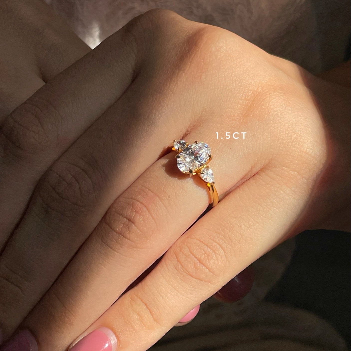Three Stone Oval Ring