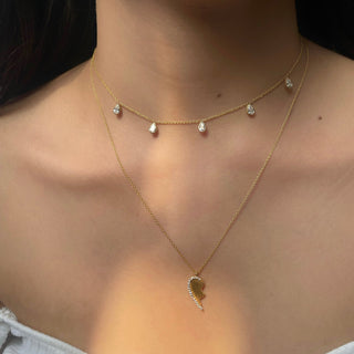 Pear 1ct Charm Necklace