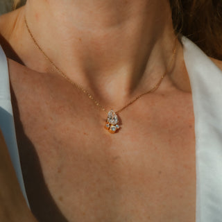 Pear Vintage 2.5ct Solitaire Necklace