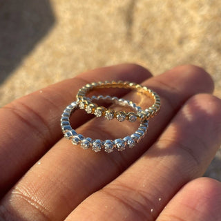 Scalloped Bezel Diamond Stack