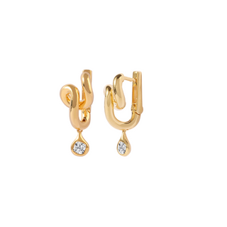 Sculpted Cushion Dangler Earrings