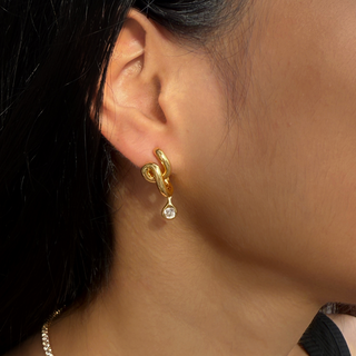 Sculpted Cushion Dangler Earrings