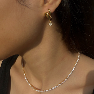 Sculpted Cushion Dangler Earrings