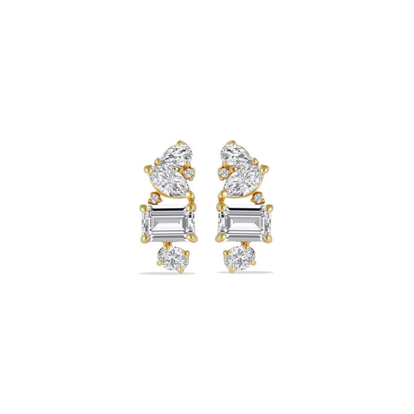 The Collective Cuts Solitaire Earrings