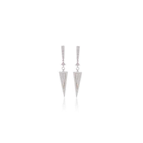 Trey Glam Long Diamond Earrings