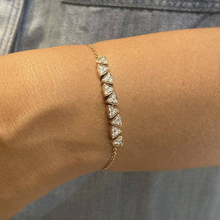 Trillion Encrust Diamond Bracelet