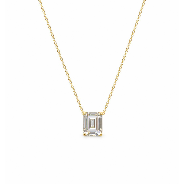 Emerald Prong Necklace