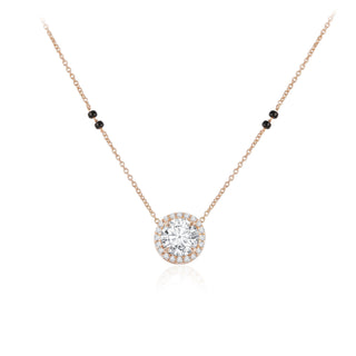 Round Halo Mangalsutra