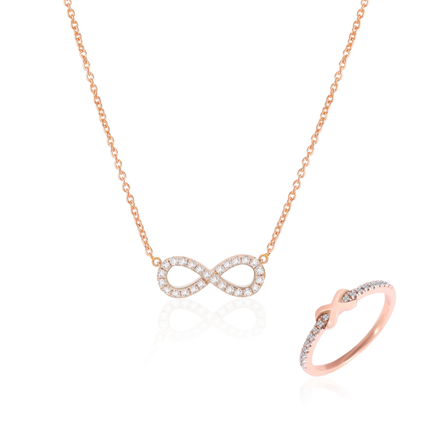14K Infinity Band Ring & 14K Infinity Necklace