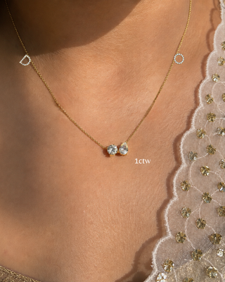 Lab Grown Diamond Personalised Paradoxical Love Necklace