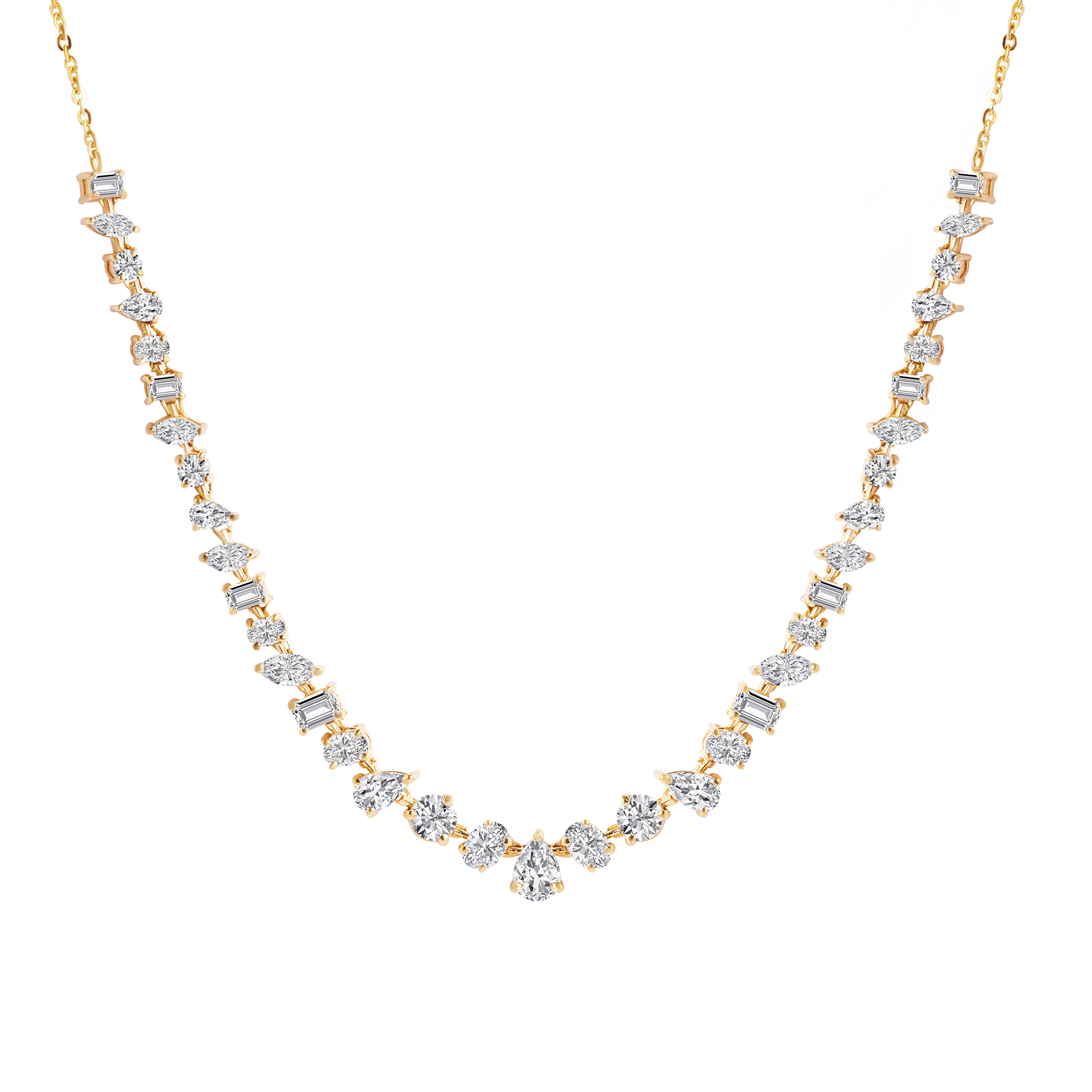 2-in-1 Fancy Diamond Tennis Necklace – DiAi Designs
