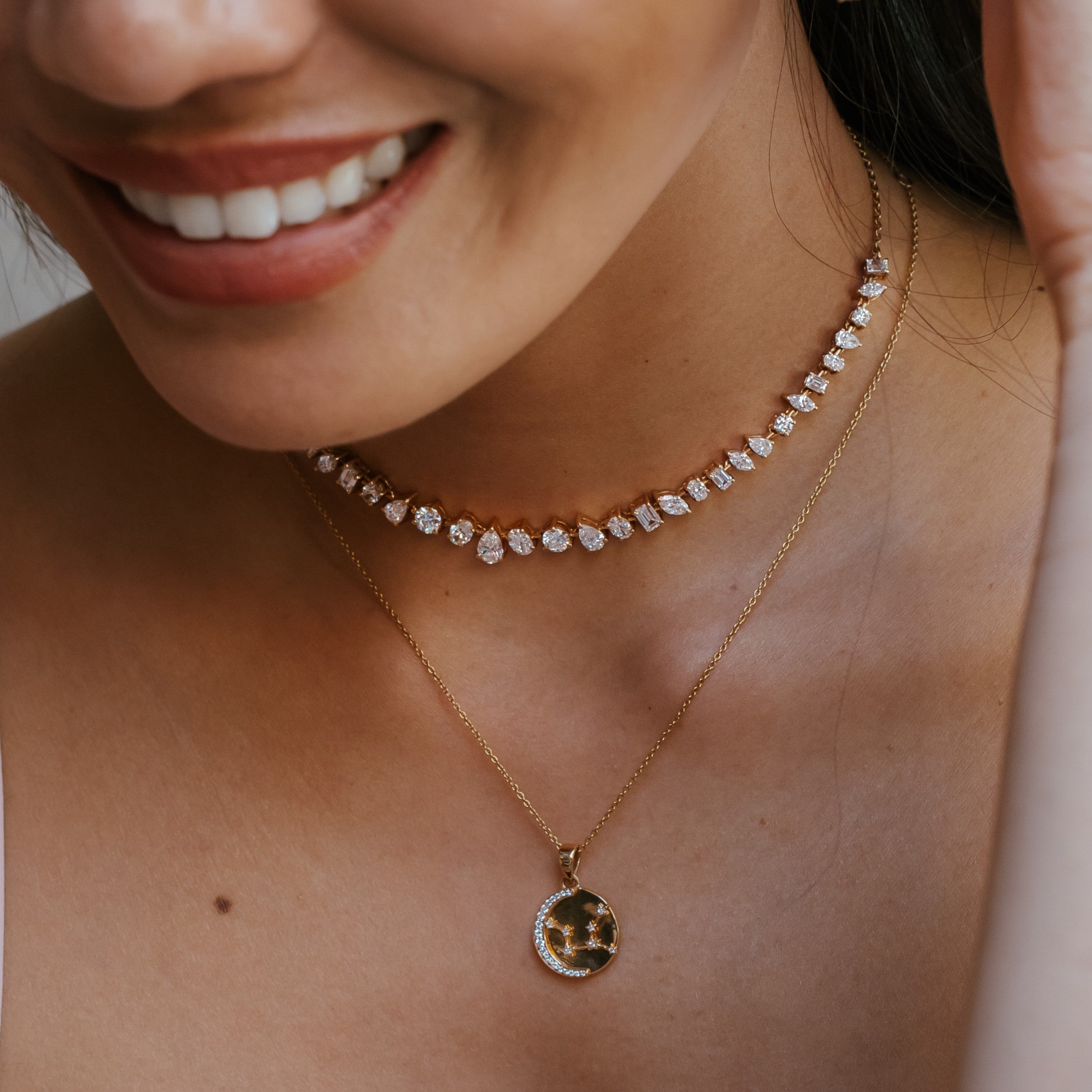 2-in-1 Fancy Diamond Tennis Necklace – DiAi Designs