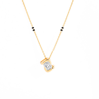 Envelope Cushion Diamond Pendant Mangalsutra