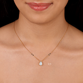 Pear Bezel Mangalsutra