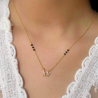 Initial 2 Cursive Letters Mangalsutra